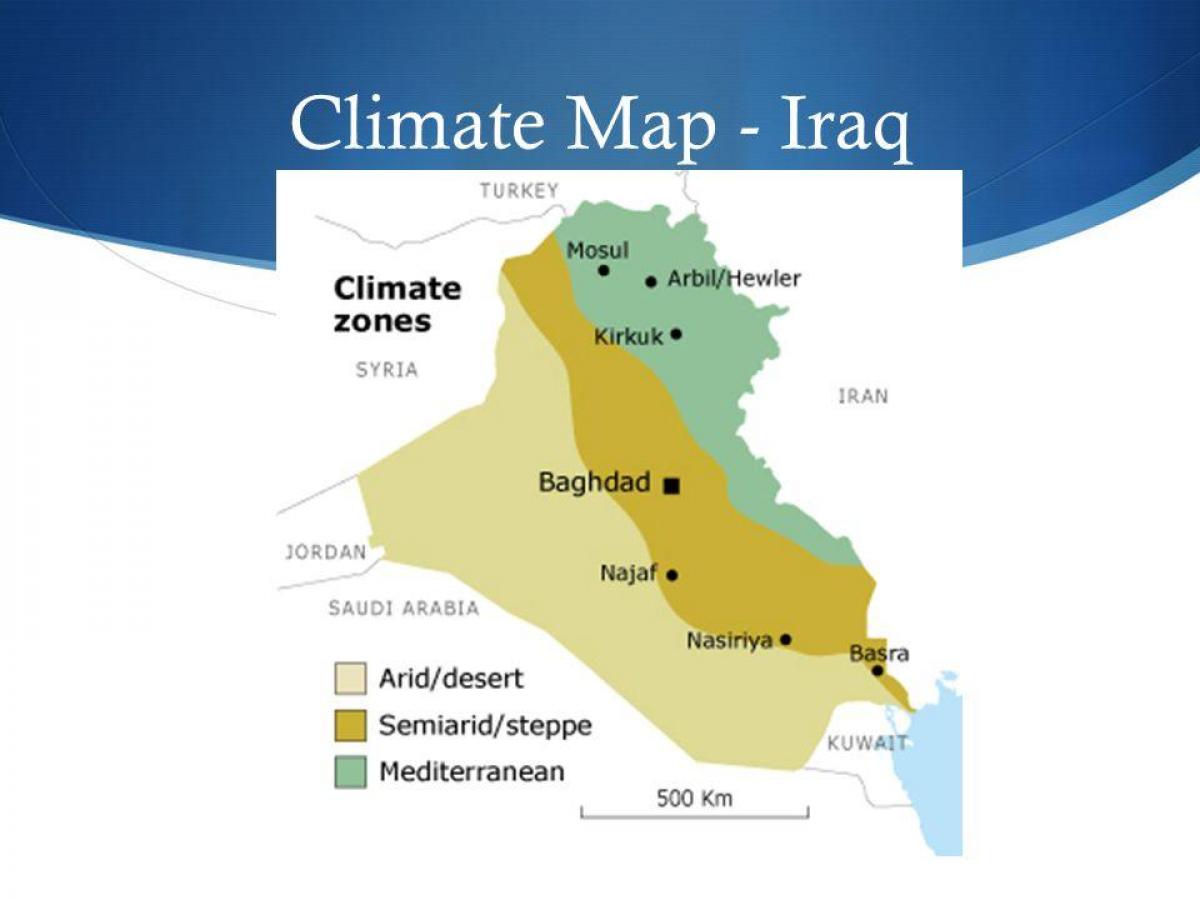 Mapa de l'Iraq climàtic