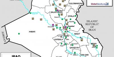 Mapa de l'Iraq aeroports