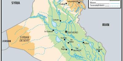 Mapa de l'Iraq, l'elevació
