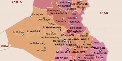 Mapa dels estats de l'Iraq