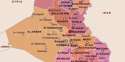 Mapa dels estats de l'Iraq