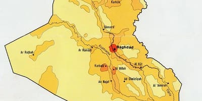 Mapa de l'Iraq població