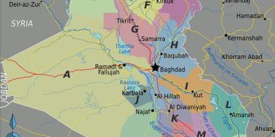 Mapa de les regions de l'Iraq